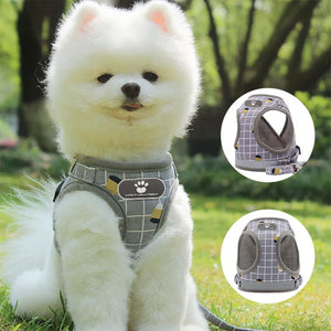 Adjustable Mesh Pet Vest Harness & Leash Cat Dog Kitten Walk Collar