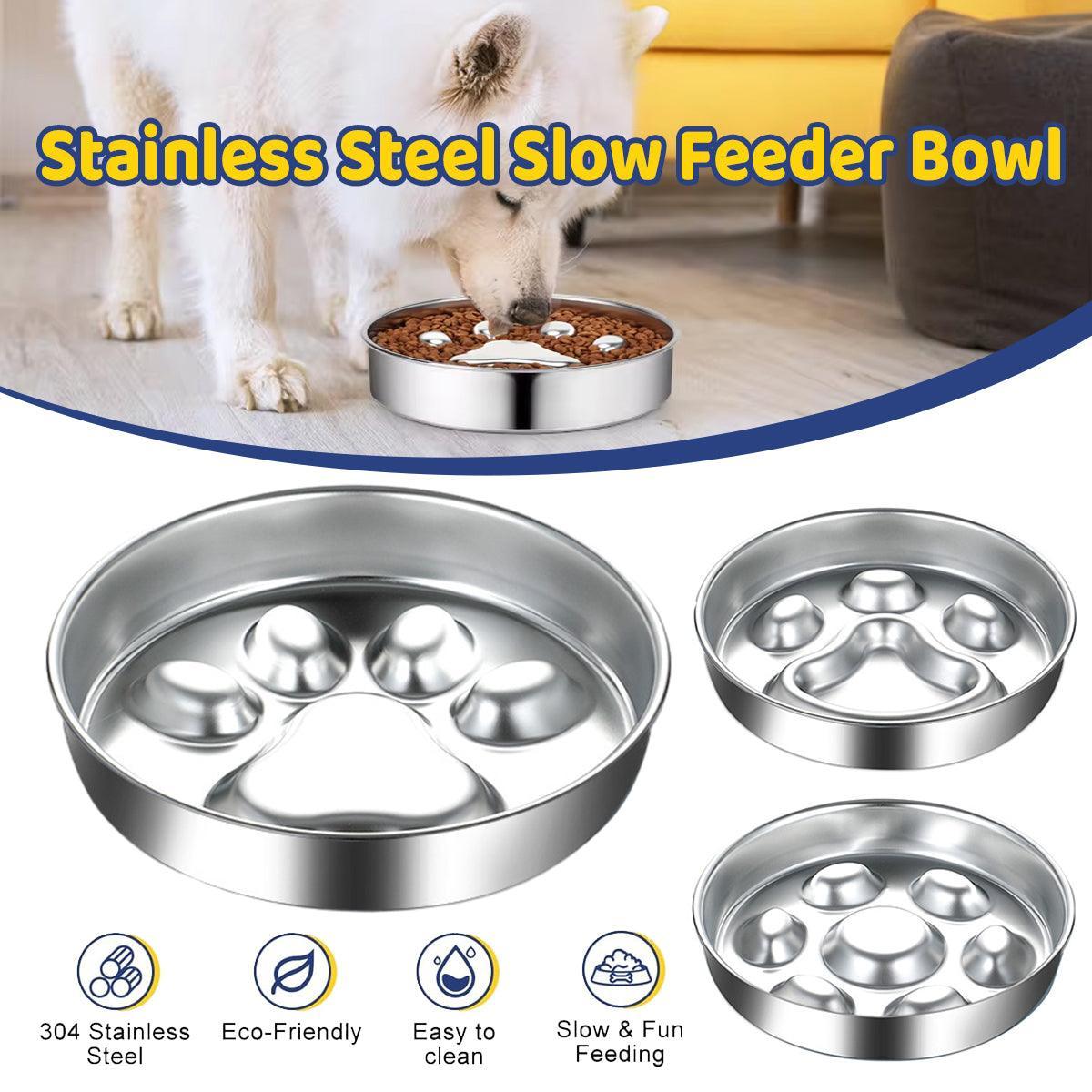 Cat Dog Pet Slow Food Bowl Non-Slip Feeding Dish for Cats Dogs Puppy Food Bowl