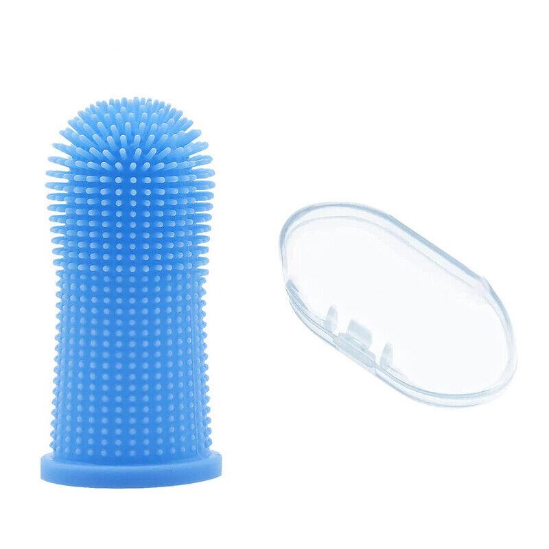 Super Soft Pet Finger Toothbrush Sky Blue