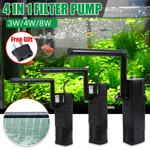 4 in 1 Internal Fish Tank Power Filter Pump 3 Choices