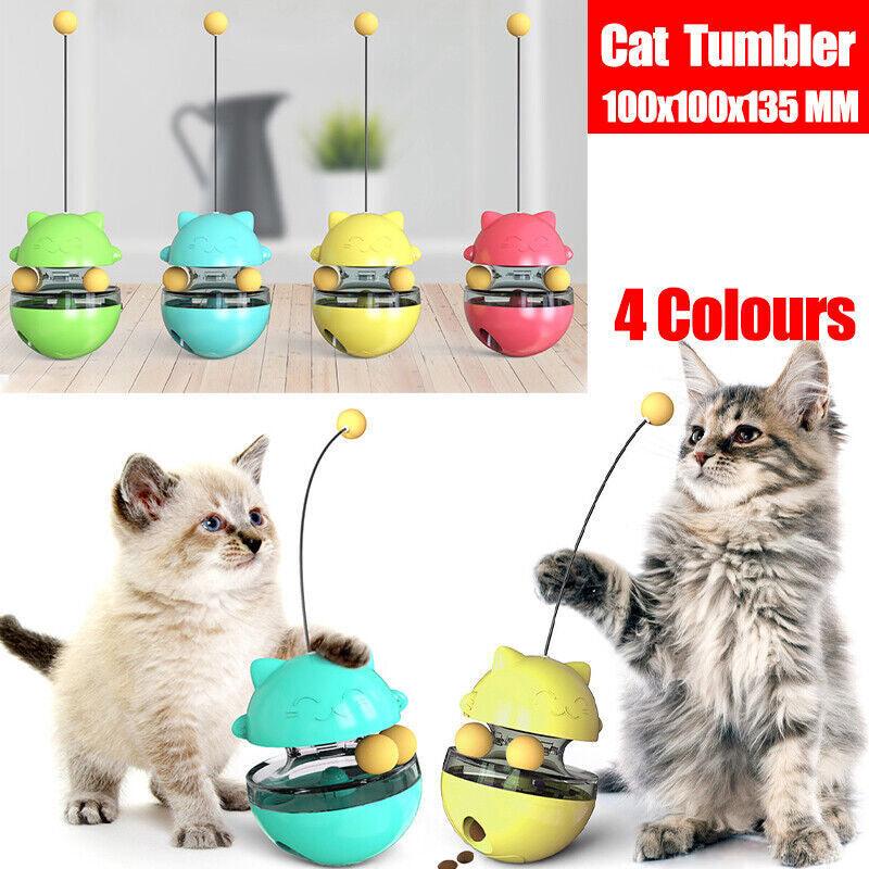 Interactive Cat Toy Treat Dispenser Ball 4 Colours