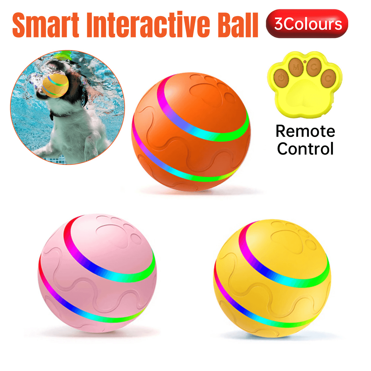 Electric Dog Toy Ball Interactive Bite Resistant Pet Toy for Small Medium Dogs