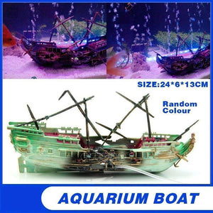 Split Wreck Ship  Aquarium Decor