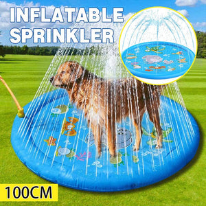 Pet-friendly Inflatable Sprinkler mat for summer fun