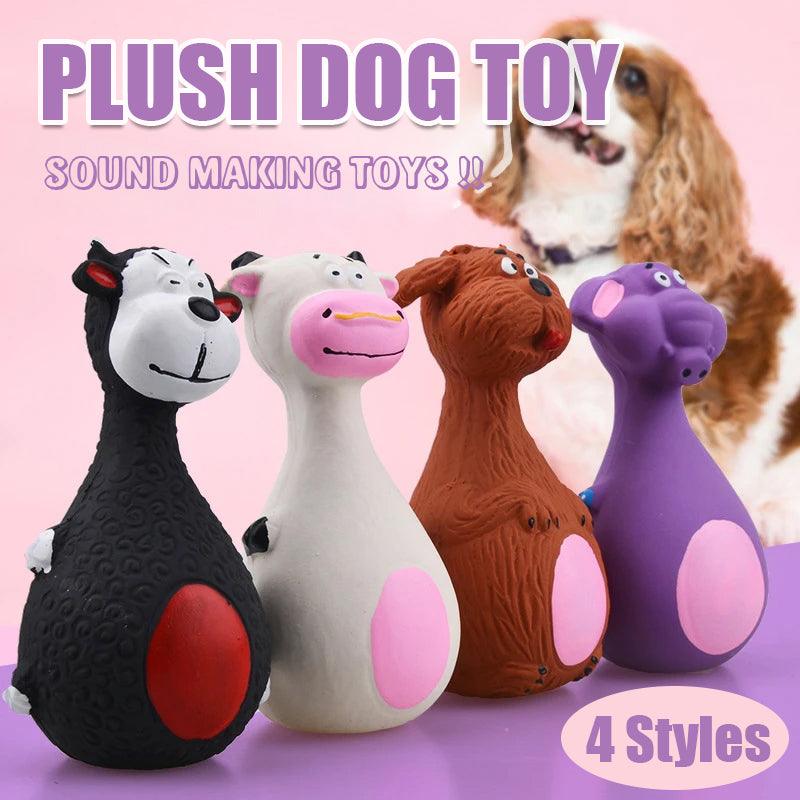 Latex Squeaky Dog Chew Toys 4 Types