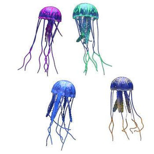 Glowing Jellyfish Ornament For Fish Tank 4 Colours