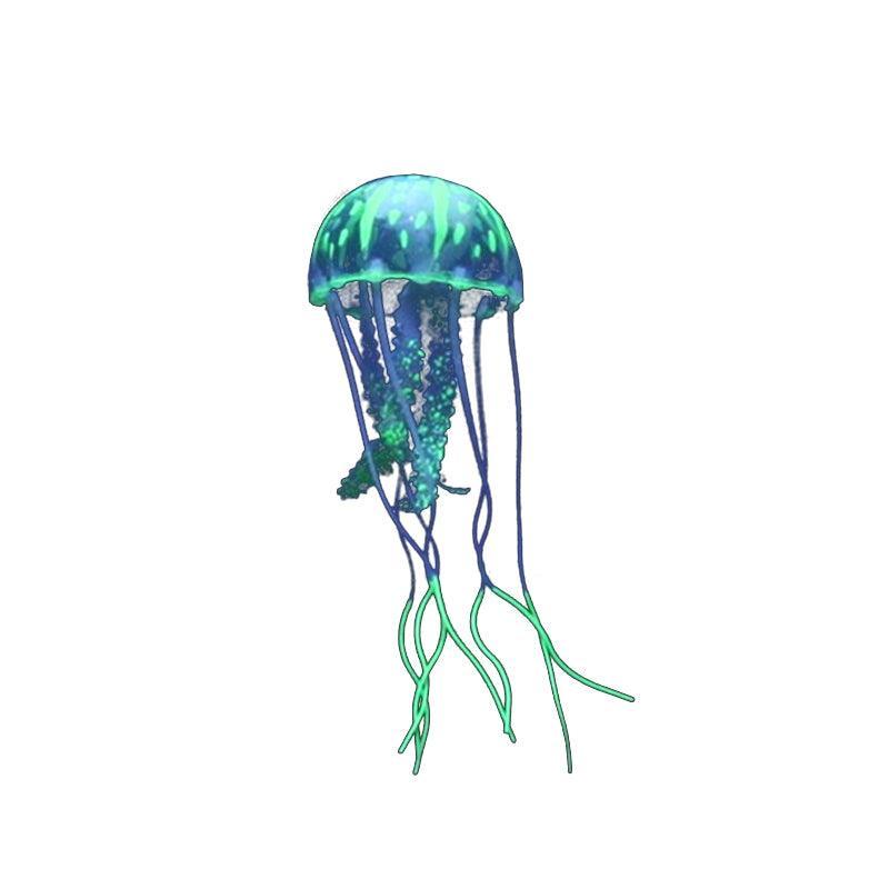 Glowing Jellyfish Ornament For Fish Tank 4 Colours