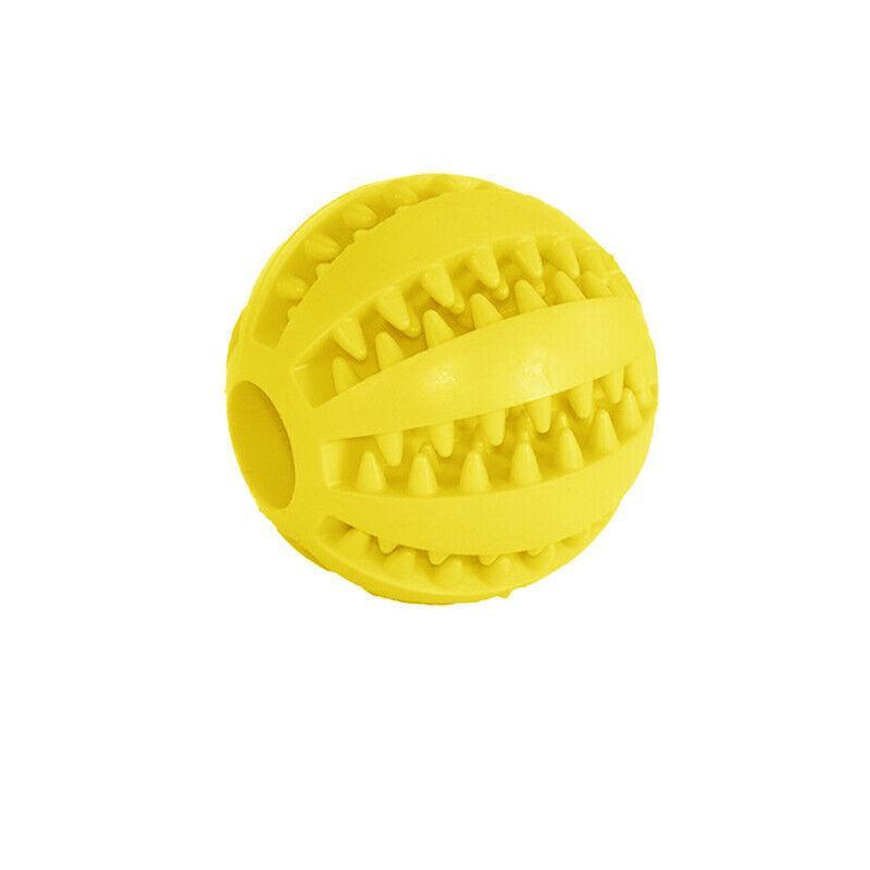 Dog Chew Toy Rubber Ball Dental Clean Teeth Healthy Food Dispenser Puppy Pet