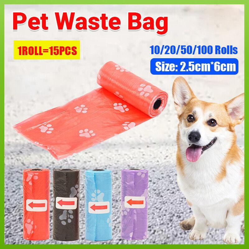 10-100 Rolls Colourful Pet Garbage Bags