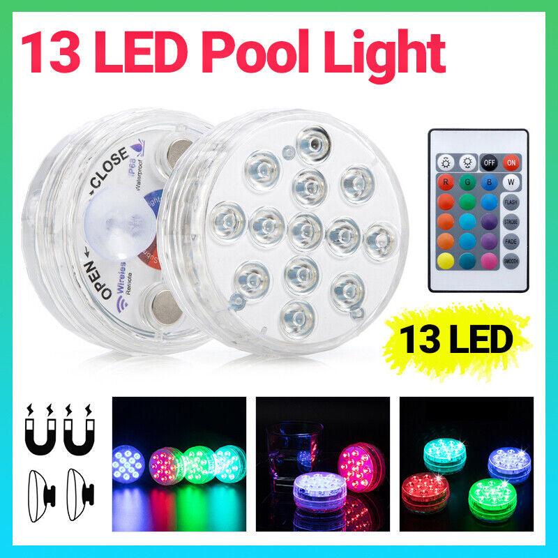 2/4pcs Submersible RGB LED Lights For Aquariums