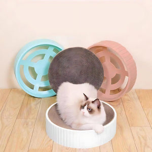 2in1 Cat Scratching Board Round 3 Colours & Replacement Pad