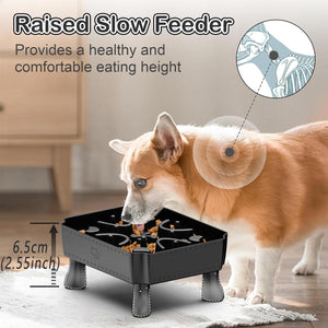 Elevated Slow Feeder Bowl for Pets Large Capacity & Anti-Slip Design