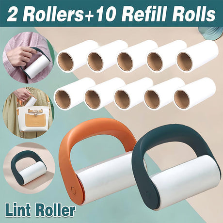 Roller for pet hair removal for travel and home use