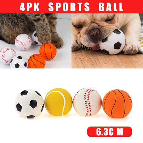 Durable Dog Rubber Balls for Fetch and Play