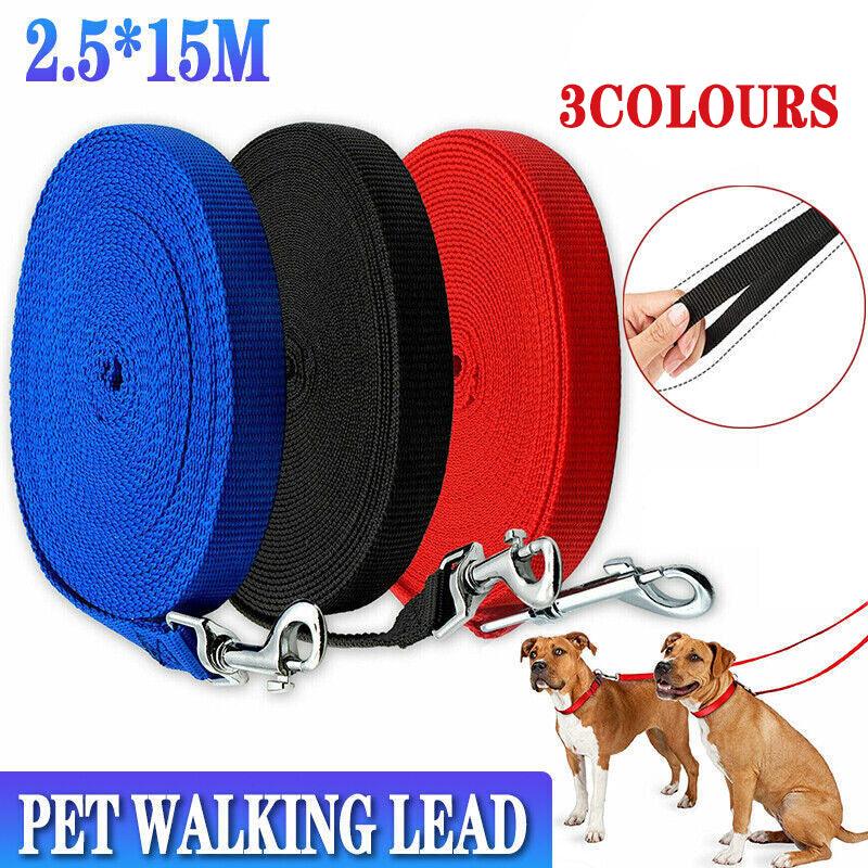 Durable retractable dog leash extending up to 50 feet for safe and enjoyable walks