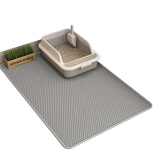 Double-Layer Cat Litter Mat Waterproof Non-Slip & Easy to Clean