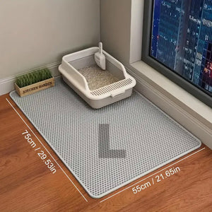 Double-Layer Cat Litter Mat Waterproof Non-Slip & Easy to Clean