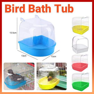 Bird Bath Tub Pet Cleaning 5 Colours 13.5*13*13cm