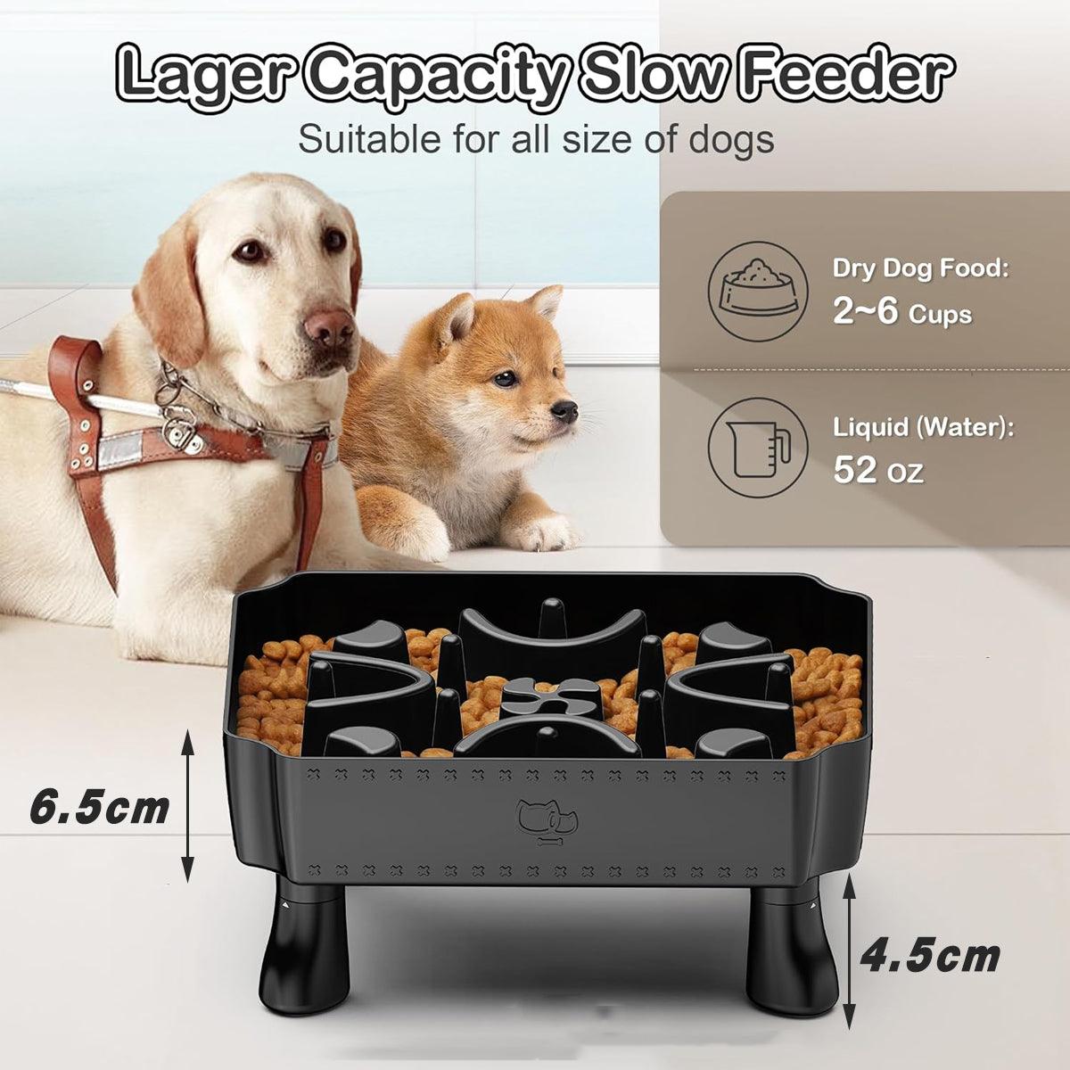 Elevated Slow Feeder Bowl for Pets Large Capacity & Anti-Slip Design