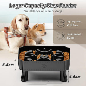 Elevated Slow Feeder Bowl for Pets Large Capacity & Anti-Slip Design