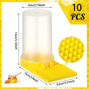 10 Pack Hive Entrance Feeders Durable Plastic Beekeeping Supplies