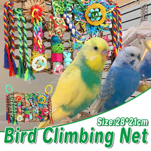 Bird Parrot Cage Toy Colourful Rattan Balls Puzzle Net Bird Supplies