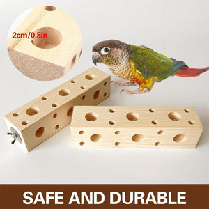 Parrot Stand Toy for Bird Cage Durable Pine Wood Perch for Exercise and Play