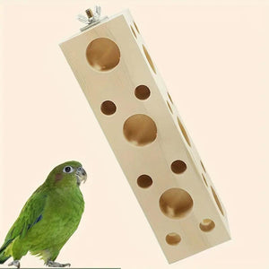 Parrot Stand Toy for Bird Cage Durable Pine Wood Perch for Exercise and Play