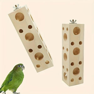 Parrot Stand Toy for Bird Cage Durable Pine Wood Perch for Exercise and Play