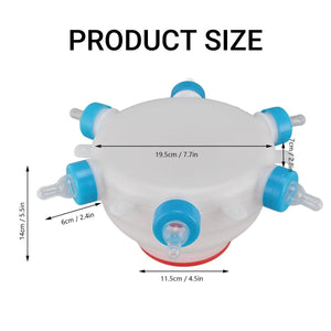 Piglet Milk Feeder 2.5L Large Capacity with 6 Soft Silicone Teats