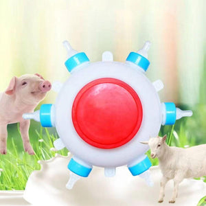 Piglet Milk Feeder 2.5L Large Capacity with 6 Soft Silicone Teats