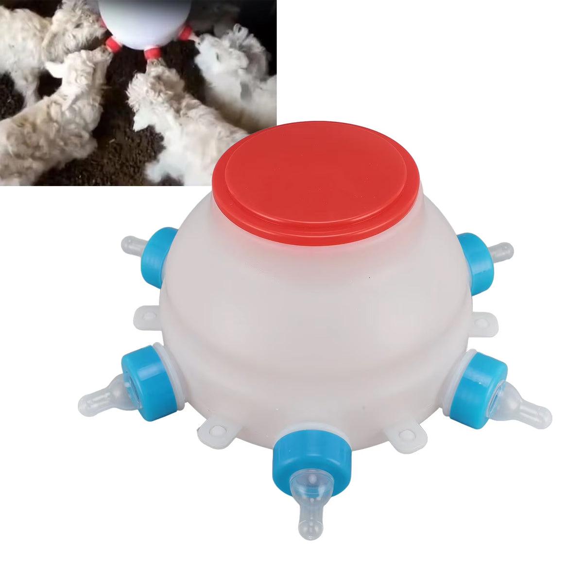 Piglet Milk Feeder 2.5L Large Capacity with 6 Soft Silicone Teats