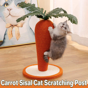 Carrot Sisal Cat Scratching Post Durable Eco-friendly Scratch Toy