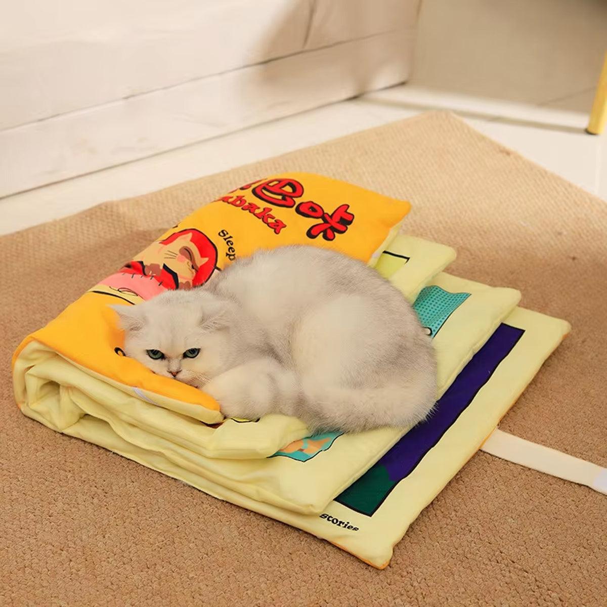 Cat Book Cat Mat Foldable Cat Nest Pet Sleeping Mat Cat Toy Fun Flip Pet Nest