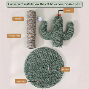 Cactus Cat Climbing Frame Scratching Post Interactive Toys for Cats and Kittens