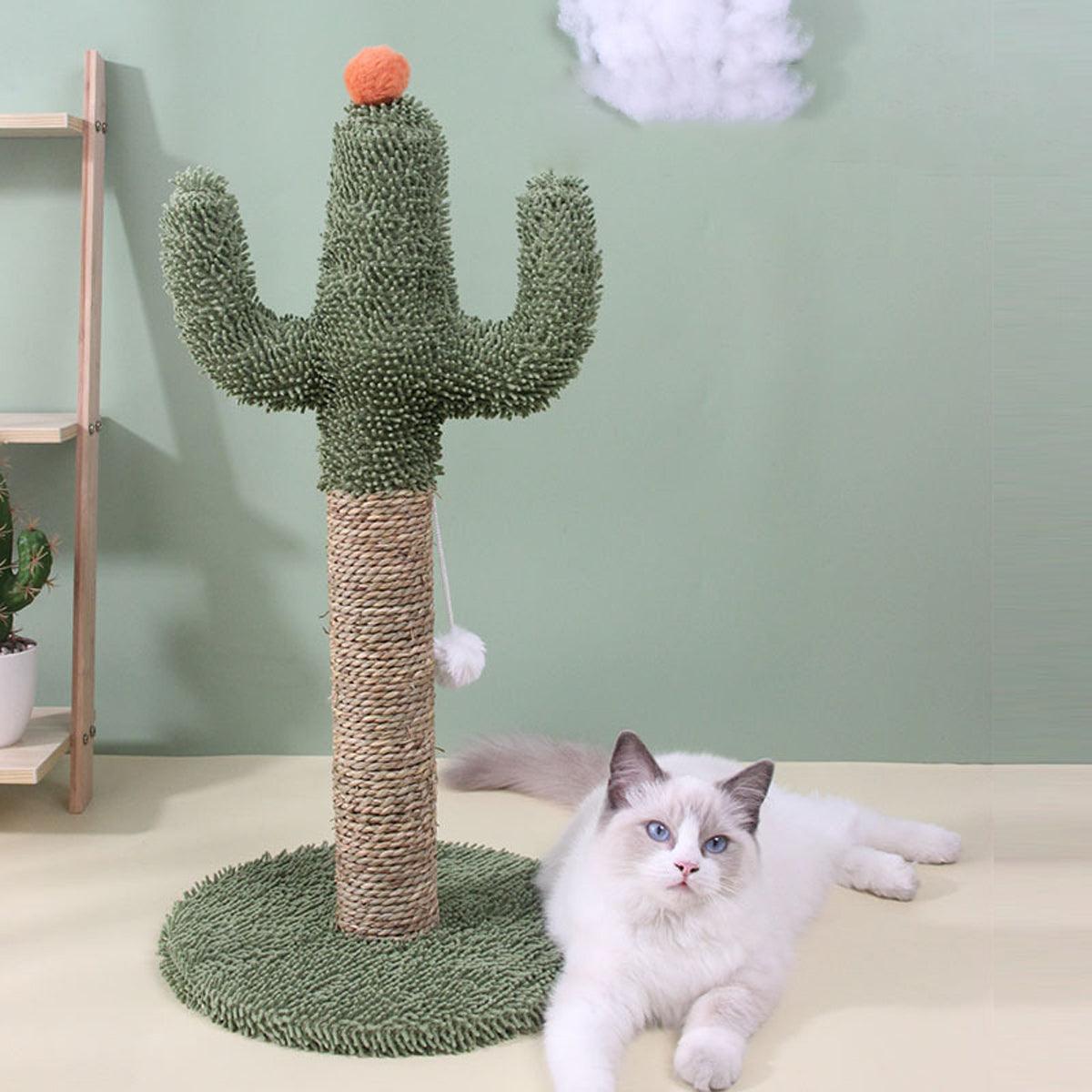 Cactus Cat Climbing Frame Scratching Post Interactive Toys for Cats and Kittens