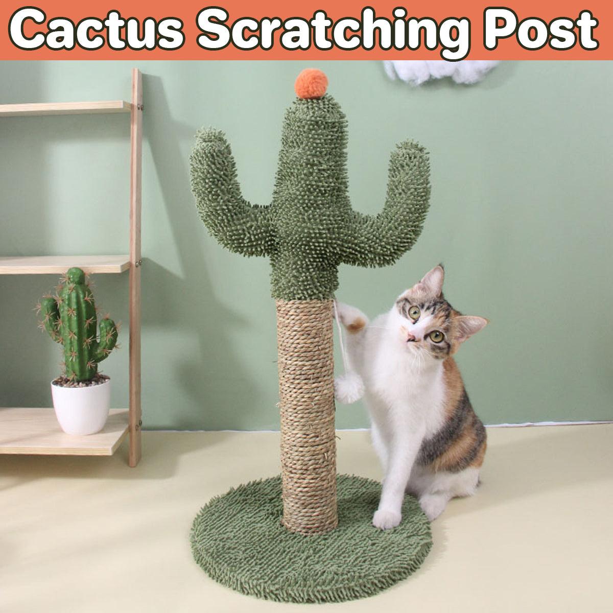 Cactus Cat Climbing Frame Scratching Post Interactive Toys for Cats and Kittens