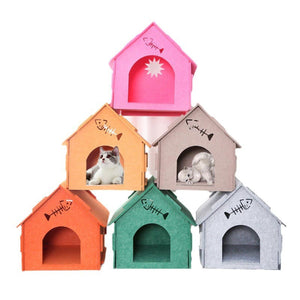 Cat Nest Eco-friendly Universal Removable Semi-enclosed Felt Cat House