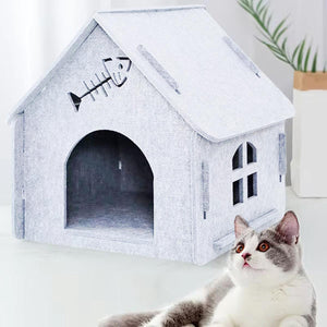 Cat Nest Eco-friendly Universal Removable Semi-enclosed Felt Cat House