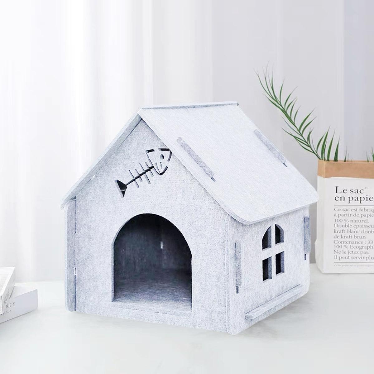 Cat Nest Eco-friendly Universal Removable Semi-enclosed Felt Cat House