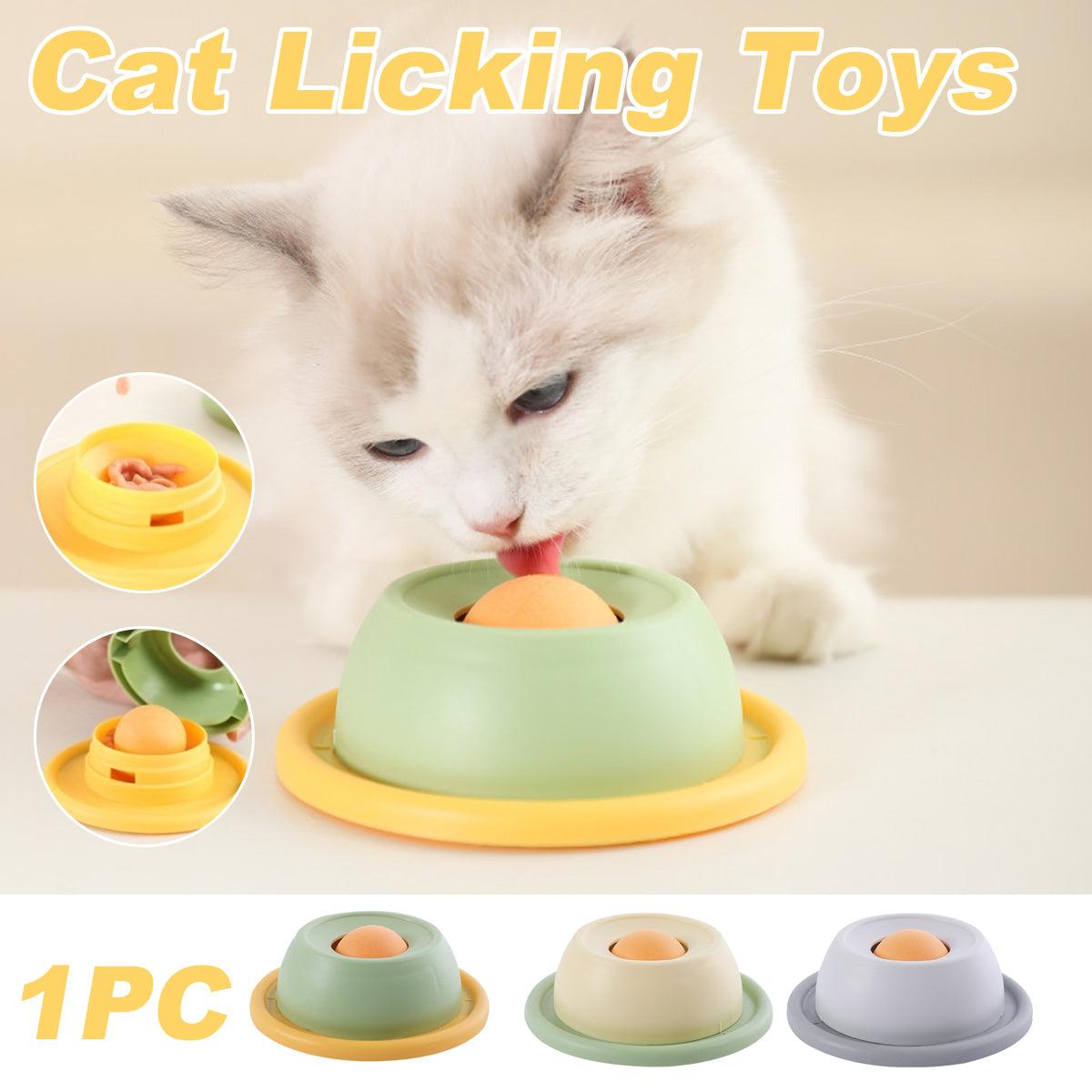 Cat Licking Slow Feeder Plate Anti-Knock & Oral Care Dish