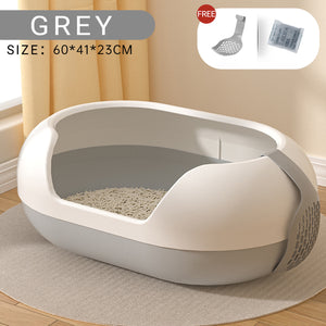 Large Cat Litter Box with Side Door Easy Access & Durable Design