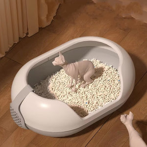 Large Cat Litter Box with Side Door Easy Access & Durable Design