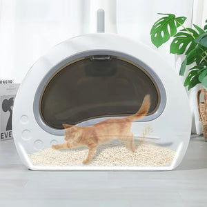 Spacious & Hygienic Enclosed Cat Litter Box with Drawer for Easy Cleaning