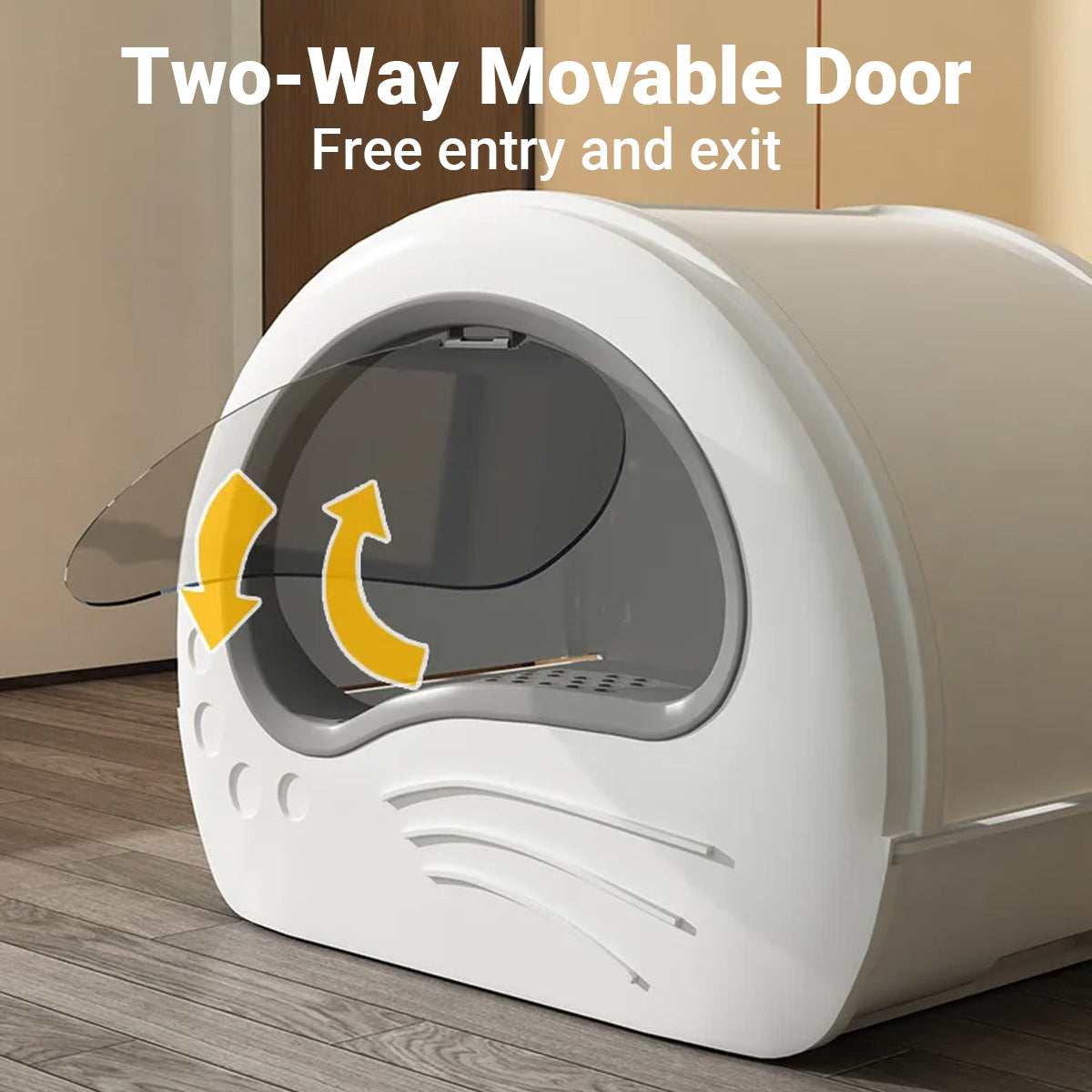 Spacious & Hygienic Enclosed Cat Litter Box with Drawer for Easy Cleaning