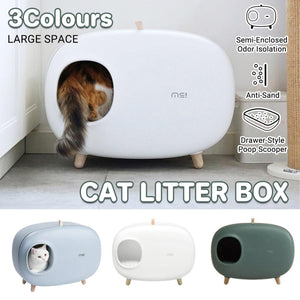 Cat Litter Box Semi-closed Cat Supplies Cat Toilet Drawer Large Cat Litter Box