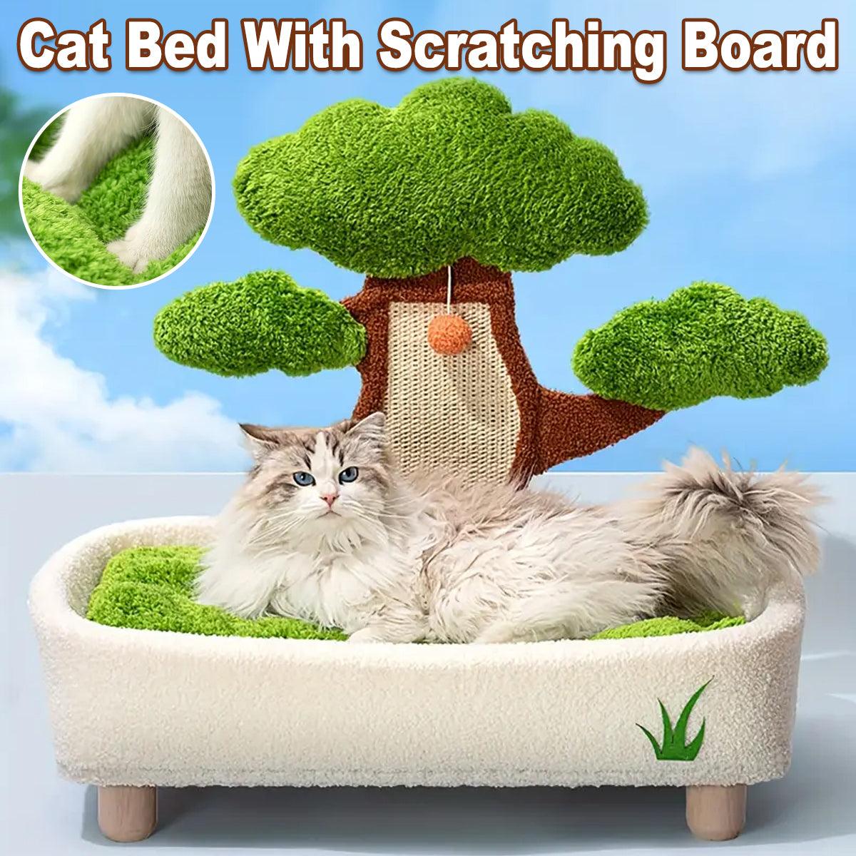 Pine Tree Shape Cat Scratching Board Wear-Resistant Removable Washable Cat Bed