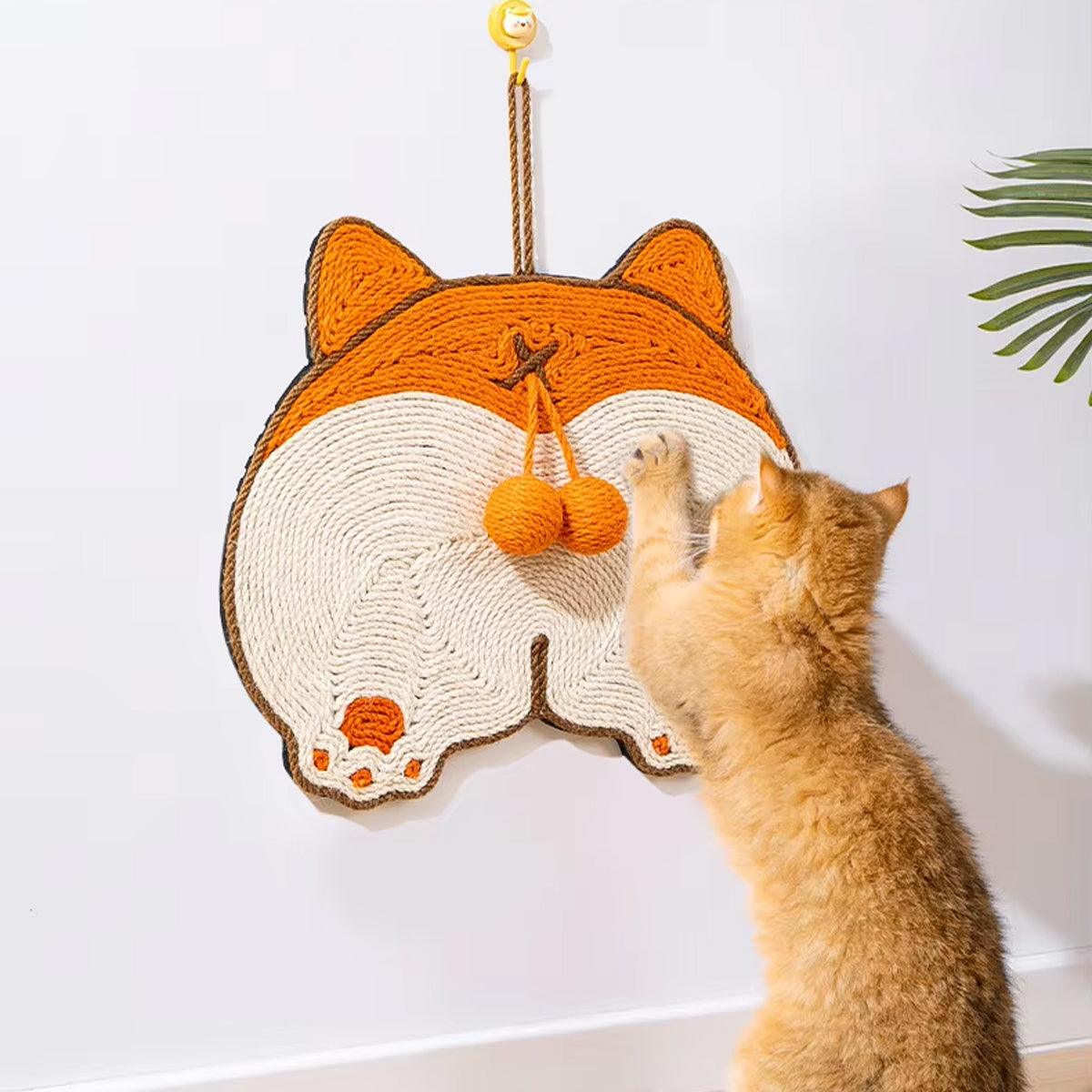 Cat Scratching Mat Fun and Interactive Wall-Mounted Scratcher for Cats