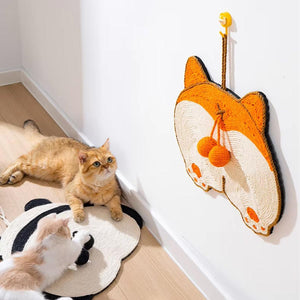 Cat Scratching Mat Fun and Interactive Wall-Mounted Scratcher for Cats