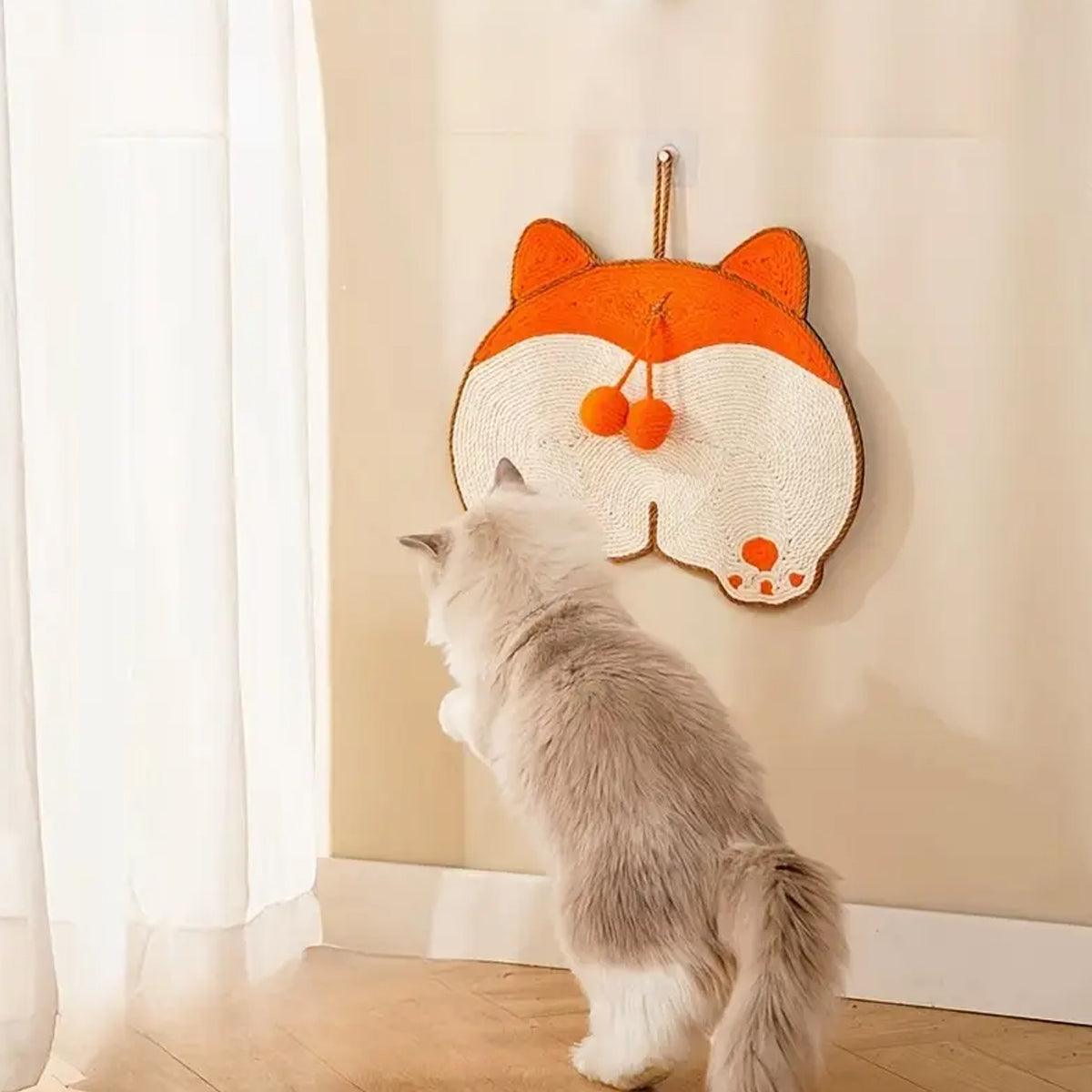 Cat Scratching Mat Fun and Interactive Wall-Mounted Scratcher for Cats